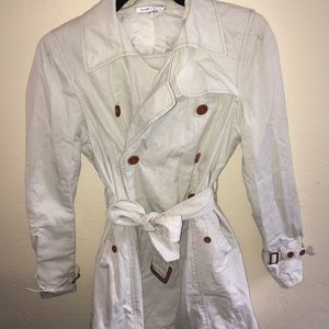 White trench coat in like new condition.